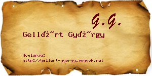 Gellért György névjegykártya
